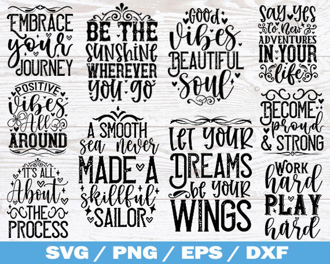 Motivational Svg, Mental Health Svg, Inspirational Quotes SVG Bundle ...
