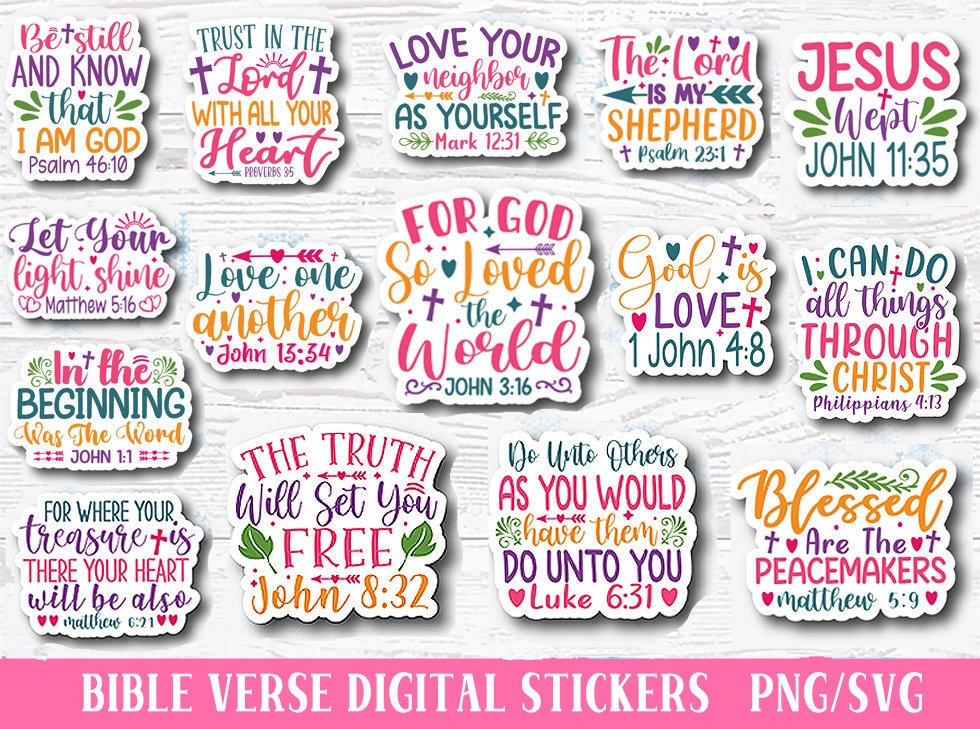 Bible Verse Svg, Bible Study Png, Bible Verse Sticker PNG