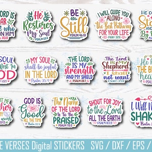 Christliche Aufkleber svg, Bibel svg, Inspirational Sticker Bundle Digital, Genesungsaufkleber druckbar, druckbare Aufkleber Bundle, kommerzielle Nutzung
