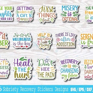 Nüchternheit svg, Erholung SVG, druckbare Aufkleber, Sucht svg, psychische Gesundheit SVG, nüchtern, motivierend svg, svg-Dateien für Cricut