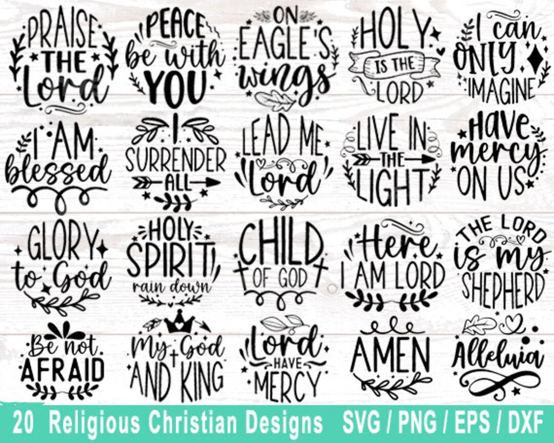 Religious Svg, Inspirational Quotes SVG Bundle, Round Keychain Svg ...