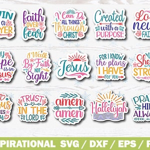Aufkleber svg, Bibel svg, digitale Aufkleber, Inspirational svg, christliche svg digitale Aufkleber, druckbare Aufkleber, Genesungsaufkleber druckbar