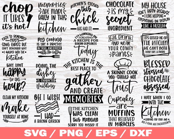 Funny Kitchen Sign SVG Bundle