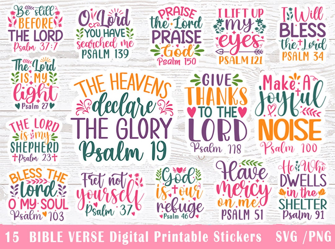 Edenia Bible Verse Stickers - Colorful Quality Christian Scripture Stickers  for Women - Motivational Encouraging Inspirational