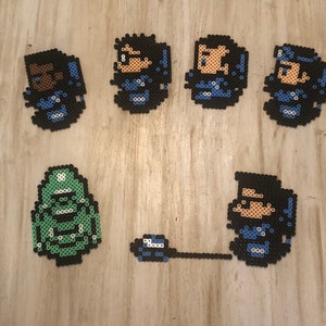 Ghostbusters Magnets | Standees | Egon | Winston | Ray | Louis | Venkman | Slimer | Retro NES Videogame | Game Room Decor | Wall Art |
