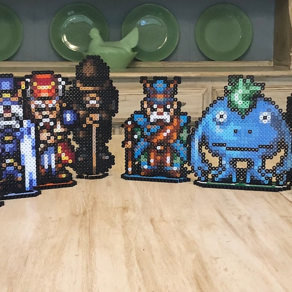 Chrono Trigger Three Gurus Sprites | Stands | Magnets | Melchior | Gaspar | Balthasar | Nu | Retro JRPG Art | SNES | Guru of Time |