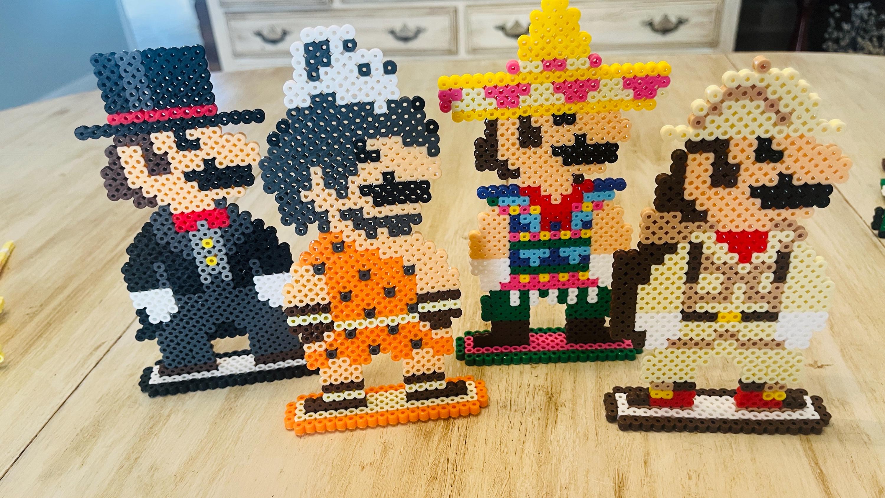 Super Mario Odyssey Perler Bead Standees | Magnets | Mario | Luigi