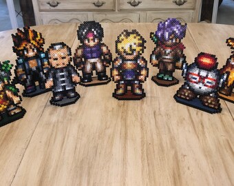 LiveALive Remake Standees | Pogo | Shifu | Oboromaru | Akira | Sundown | Masaru | Cube | Oersted | Pixel Art | Retro JRPG | Game Decor |