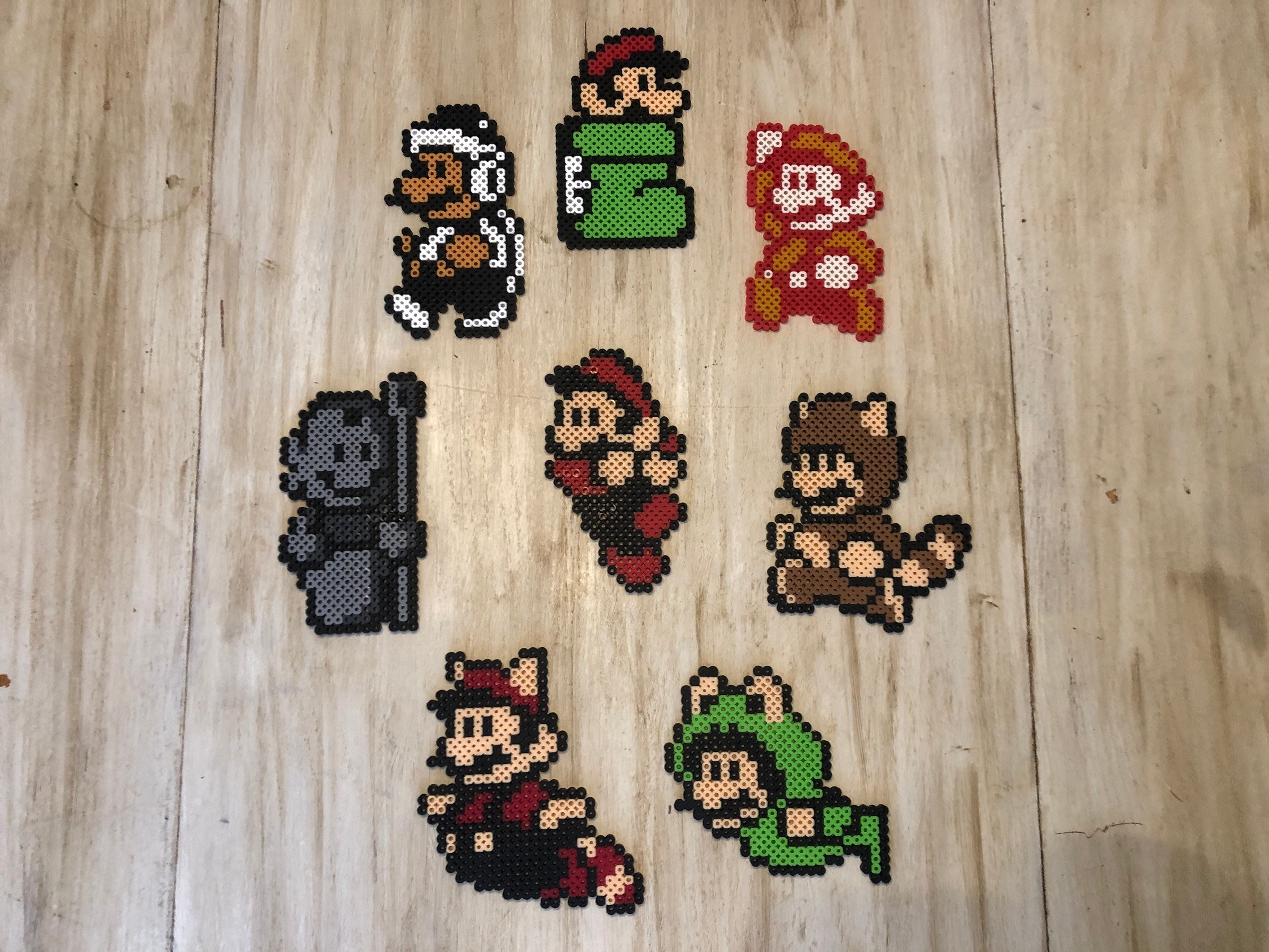 Perler Bead Glow in the Dark Mario Bros. Power Ups 