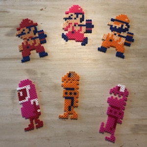 Wrecking Crew Magnets | Retro PixelArt | Game Room Collectible | Decor | Mario | Luigi | Foreman Spike | Gotchawrench | Eggplant Man