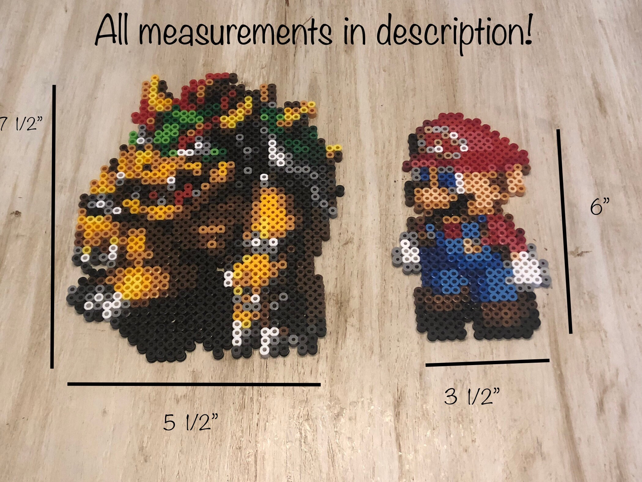 Super Mario RPG Perler Art | Mario | Bowser | Princess Peach | Geno ...