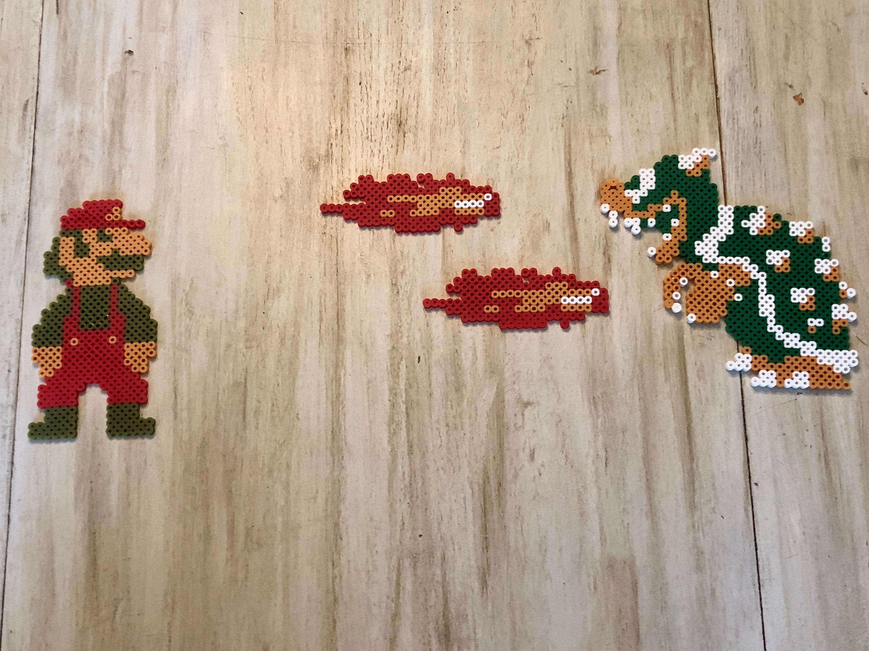 Meowser Custom Made Mario Perler 8-bit Perler Bead Art 