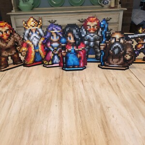 LiveALive Remake Standees | Orested | King of Lucrece | Alethea | Hasshe | Streibough | Uranus | Pixel Art | Retro JRPG | Game Room Decor |