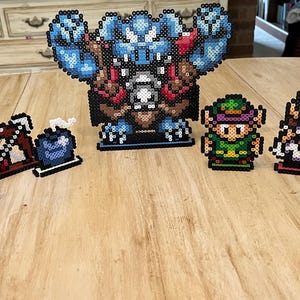 Legend of Zelda Perler Bead Art / Link al passato / Standees / Magneti / Ganon / Link / Principessa Zelda / Pollo / Pellicano / Arte retrò