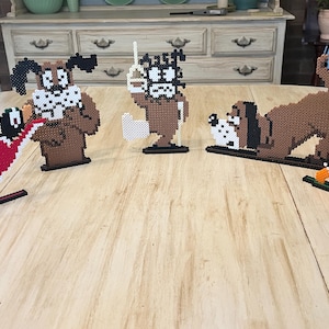 Duck Hunt Perler Art | Standees | Duck | Dog | NES | Pixel Art | Green and Red Duck | Retro Game Decor |
