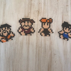 The Flintstones Magnets | The Rescue of Dino and Hoppy | Keychains | NES Retro Videogame | Perler Bead Art | Game Room Decor | Wall Art