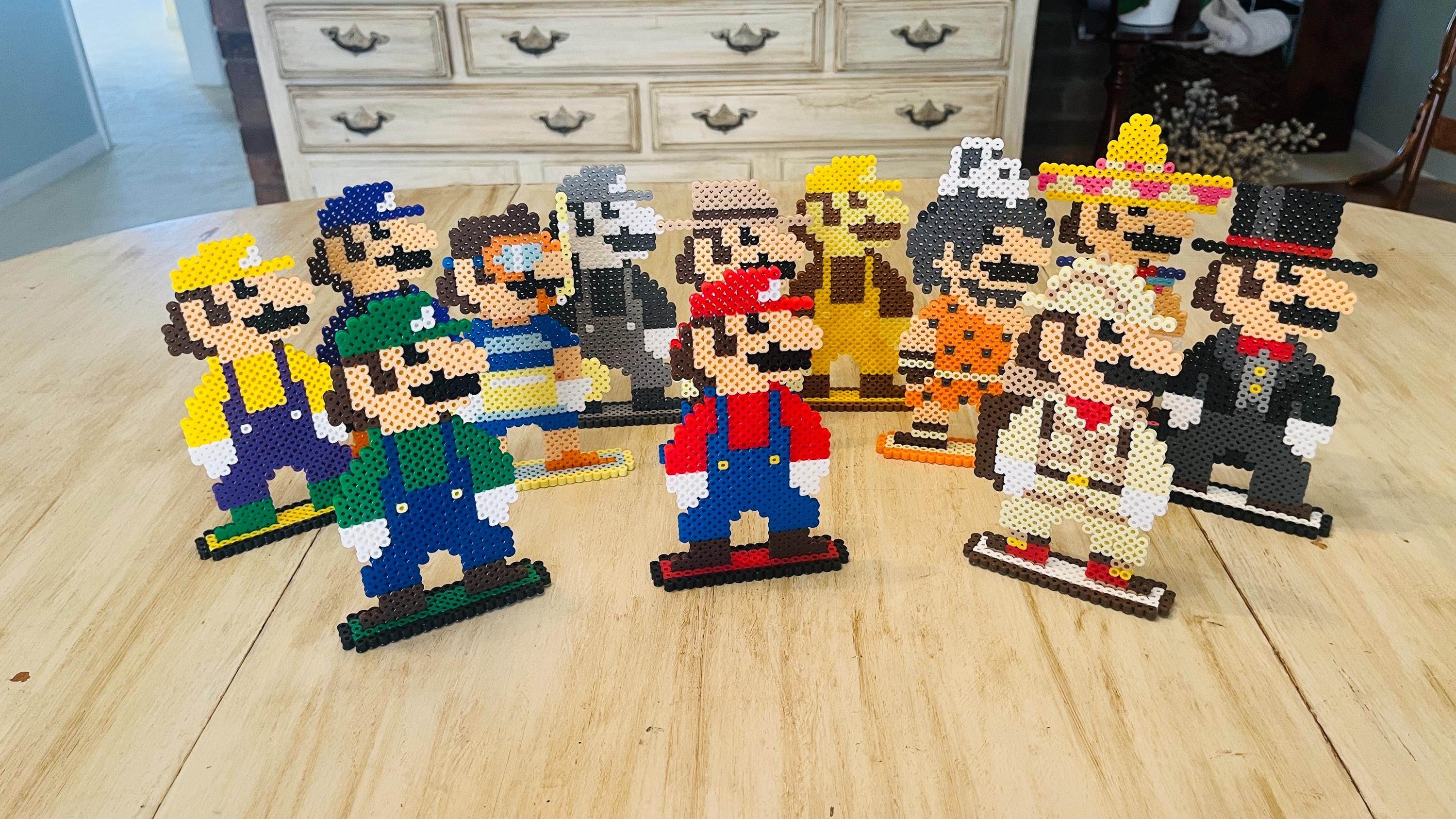 Super Mario Odyssey Perler Bead Standees | Magnets | Mario | Luigi