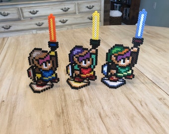 Legend of Zelda Perler Bead Standees | Link to the Past Bead Art | Magnets | SNES | Retro Videogame Art | Pixel Art |