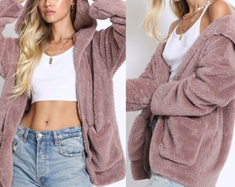 cozy fleece cardigan