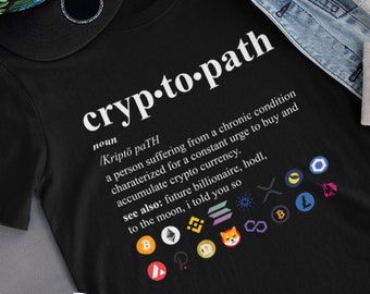 Cryptopath - Cryptocurrency Tshirt, Crypto Lovers, Investors, Traders Bitcoin | Ethereum | Cryptopath Explanation Tshirt