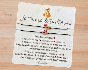 Coppia di braccialetti a forma di cuore per la separazione genitori/figli