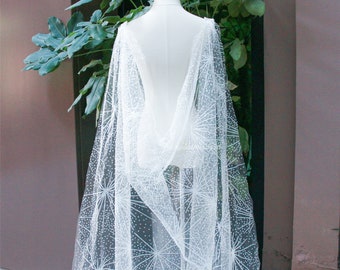 Silver stunning wedding cape/ Sparkle cape veil/ Firework bridal cape/ Shinny bridal cape/ Glitter veil