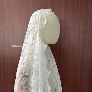 Soft Flower Lace Bridal Juliet Veil Boho Short Wedding Cap Veil 1930s Wedding Bridal Headpiece Elegant Veil Bridal Veil, Short Veil