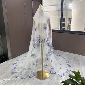 Colorful Veil With Blusher - Etsy display picture 1
