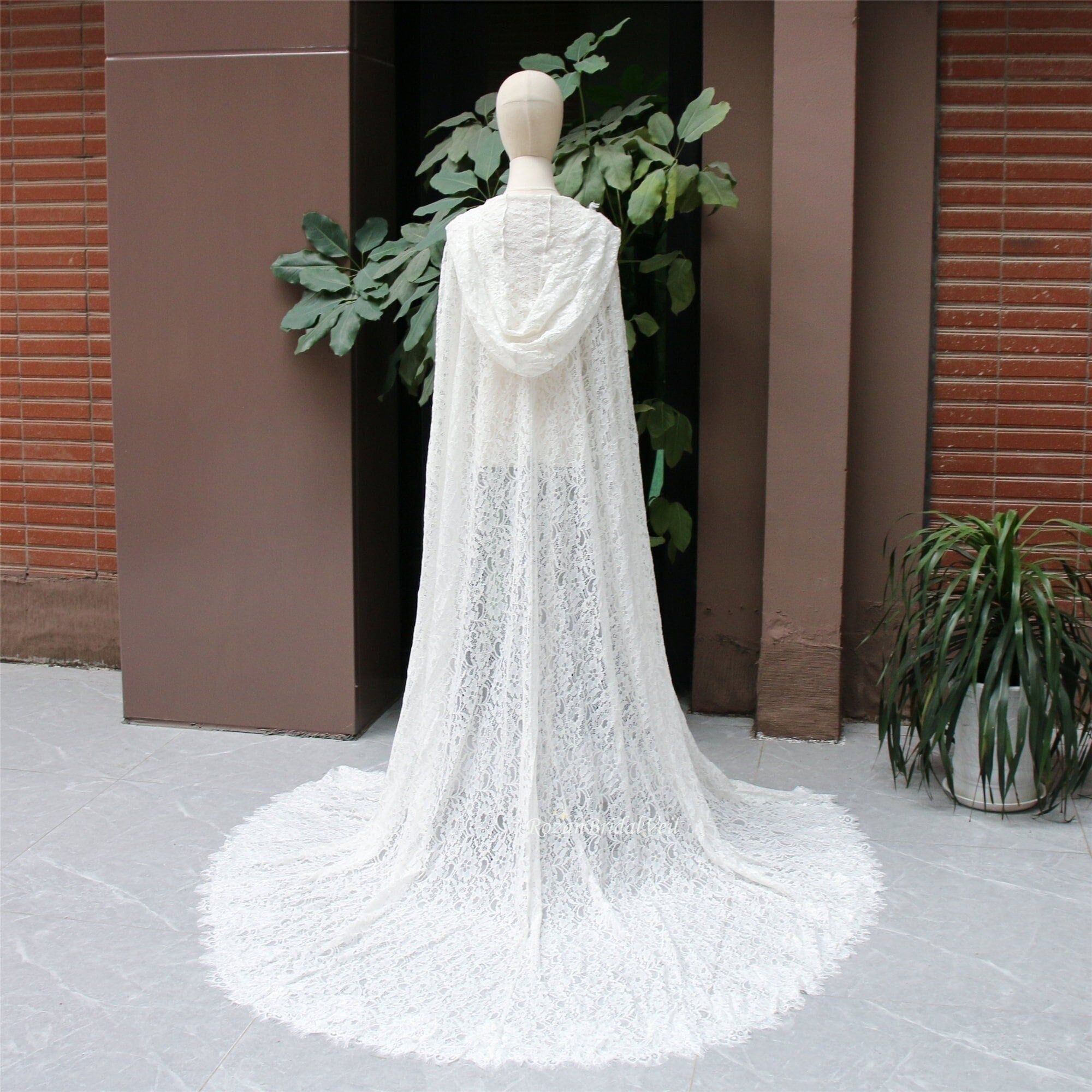 bridal cape and veil