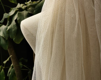 Sparkle Tulle Veil, 3 Colors Gold/Silver Glitter Veil, Wedding veil, Bridal veil, Veil for bride, Cathedral veil, Chapel veil, Elbow Veil