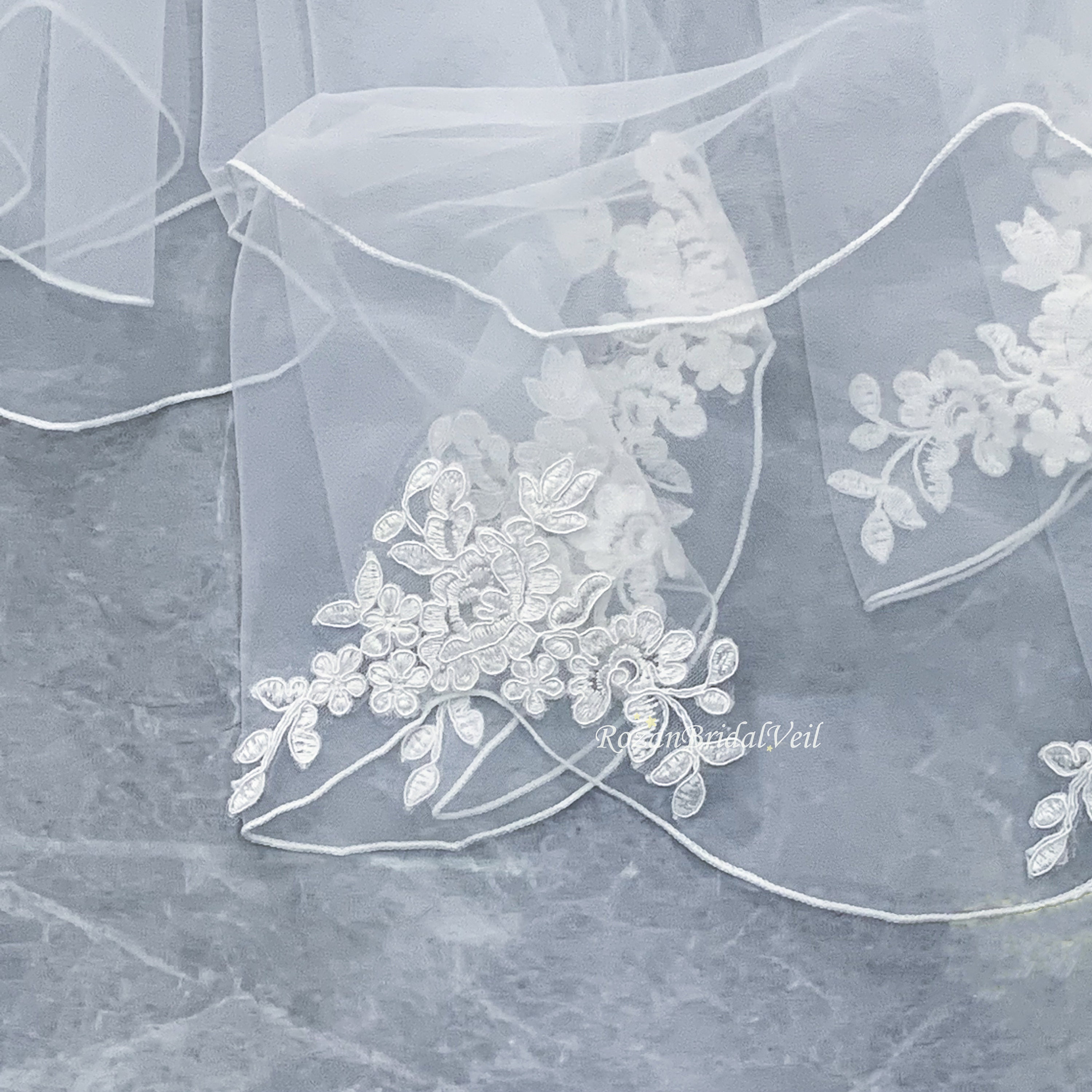 CICILIAYA Velo da sposa, velo corto di perle, elegante abito da sposa
