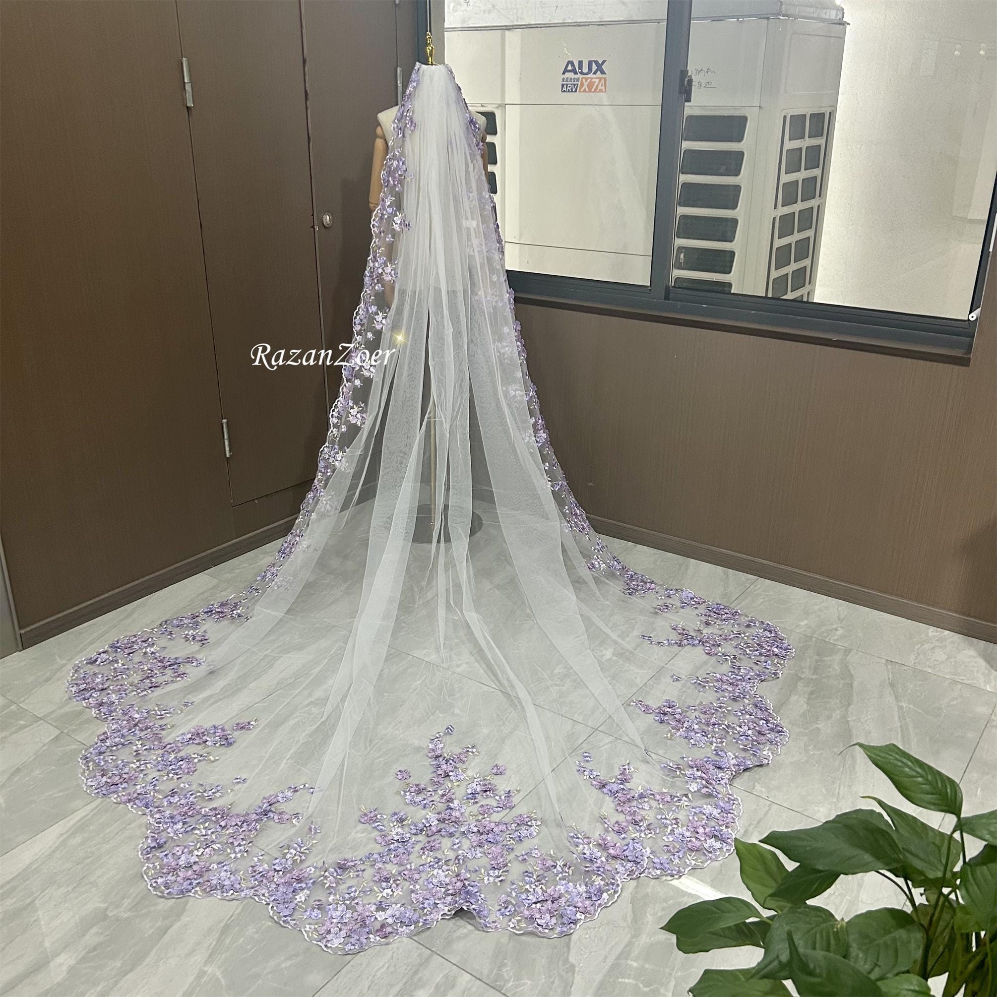 Pink Flower Veil - Etsy