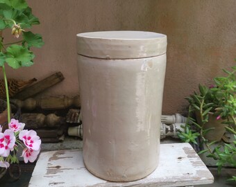XL - Antique glazed terracotta confit pot dating back to the second half of the 1800s, Grottaglie (Puglia - Italia)