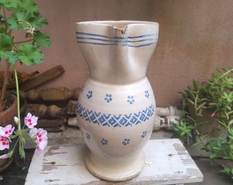 L - Big glazed terracotta jug dating back to the late 1800s, Grottaglie (Puglia - Italia)