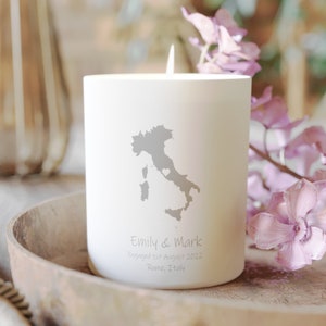 Engagement Gift Personalised Any Map Candle - Coconut wax (best quality) - Gifts for couples