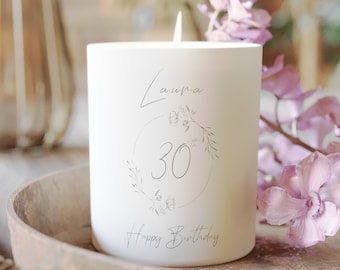 30th Birthday Personalised Candle Gift