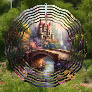 wind spinner,castle decor,castle garden,castle gift,castle design,home decor,fairytale decor gift,garden decor ,friend gift,coworker gift