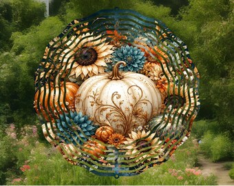 fall pumpkin wind spinner,pumpkin decor,pumpkin gift,fall spinner,fall home decor,fall gift,farmhouse decor,garden decor,friend birthday gif