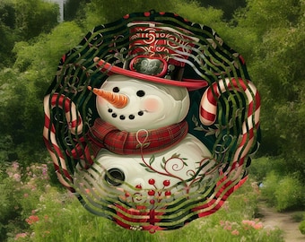 snowman wind spinner,festive snowman,cute snowman decor,cute snowman gift,snowman lover gift,Christmas home decor,garden decor,friend gift