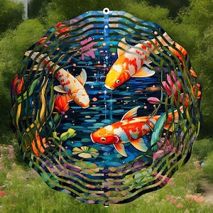 koi spinner,koi fish,koi pond,koi decor,koi gift,koi home decor,koi art,koi fish decor,garden decor,friend gift,birthday gift,coworker gift