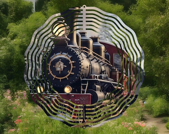 train wind spinner, train gift,train decor,garden spinner,train gift men,train design,garden decor,birthday gift,coworker gift,friend gift