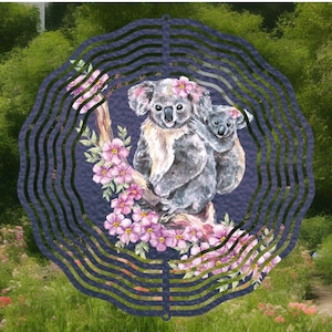 bear spinner,koala bear,bear decor,koala decor,koala gift,koala design,bear home decor,animal lover gift,garden decor,wind spinner