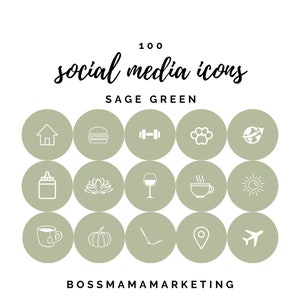 100 icônes de couverture Instagram Highlight, histoires Instagram minimalistes, points forts Instagram, thème Instagram Sage, faits saillants Instagram Boho,