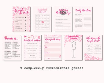 9 Customizable Cowgirl Bachelorette Games - Printable, Digital Download, last rodeo, Cowgirl bachelorette party, last rodeo party