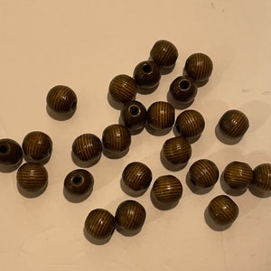 Dark Brown Beehive Wood Beads For Crafting - Pack of 25 Pieces