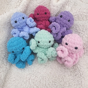 Mini Worry Octopus - Stress Buddy Ball | Squishy Worry Pet | Crochet Stress Ball With Eyes | Fidget Toys | Desk Toys | Worry Pet |