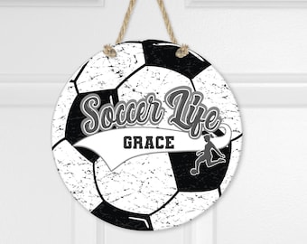 Soccer Sign, Personalized Soccer Sign, Soccer Room Sign, Kids Room Signs, Kids Sports Signs, Soccer Decorations, Girls Soccer Sign