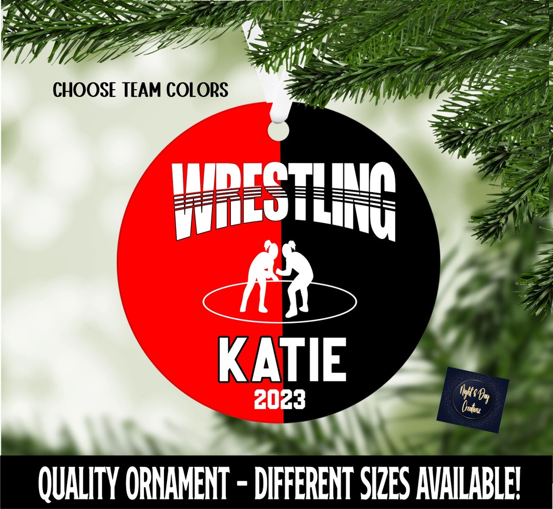 Girls Wrestling Ornament, Sports Ornaments, Wrestling Team, Wrestling Gifts, Senior Wrestling