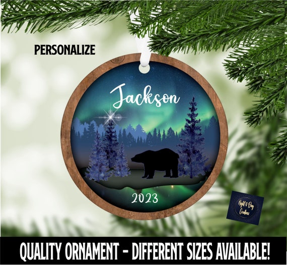 Ornament - Black - Northern Lights aurora borealis Ornament - Black - Northern Lights aurora borealis