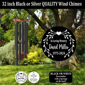 Personalized Wind Chime, Memorial Wind Chime, Memorial Gift, In Loving Memory, Memorial, Gift, Condolence Gift, Wind Chimes, Windchimes